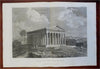 Parthenon Athenian Temple Acropolis Landscape View 1805 Mawman engraved print