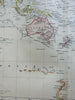World Map Mercator's Projection Sea Lanes Shipping Routes 1882 Blackie map