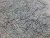 Scotland Orkney Shetland 1844 huge 2 sheet antique Black Hughes Hall map