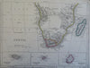 Africa Continent Cape Colony Egypt Guinea Madeira c. 1850 Chapman 2 sheet map