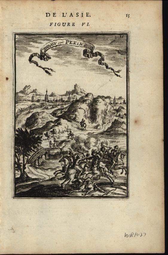 Peking or Beijing China 1683 antique engraved print