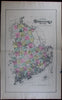 Washington County Maine Belfast city plan Addison Cutler c.1890 Stuart large map