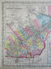 Eastern Canada Quebec Montreal New Brunswick Nova Scotia 1857 DeSilver map