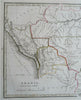Brazil Bolivia Peru South America 1835 Bradford engraved map