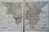 German Confederation Prussia Austria Bavaria Hanover 1860 Biller 4 sheet map