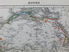 Afrika Africa continent colonies "Hottentots" Egypt c.1850 Flemming old map