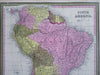 South America Brazil Peru Argentina Chile Venezuela Ecuador c. 1848 Mitchell map