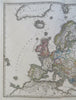 Europe German Confederation Ottoman Empire Russia 1866 Stulpnagel detailed map