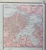 Caribbean Sea Cuba Jamaica Bahamas Havana 1887-90 Cram scarce large detailed map
