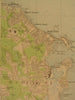 Scituate Massachusetts Cranberry Bog Sea View 1978 antique color lithograph map