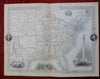 United States Buffalo Hunt Washington 1851 Tallis Rapkin decorative vignette map
