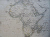 Africa Continent Mountains of the Moon Unexplored Regions 1844 Flemming map