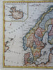 Scandinavia Sweden Denmark Finland Iceland Norway 1802 Conder engraved map