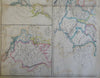 Russia in Europe Ukraine Crimea Poland Finland 1860 Blackie two sheet map