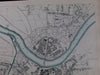 Dresden Germany Elbe River churches markets "shooting house" c.1840 old SDUK map