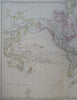 World Map on Mercator's Projection 1890 scarce folio Scribner-Black map
