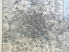 France 4 sheet map 1891 Stieler detailed map wall size amazing detail