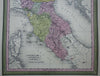Northern Italy Lombardy Tuscany Papal States Parma Modena 1850 Cowperthwait map