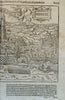 Nordlingen Germany panorama 1590's Munster old wood cut birds-eye city view