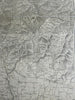 Kingdom Piedmont Italy c. 1850 lg. topographical war map Mila Brescia Lake Como
