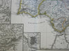 Spain and Portugal 1857 Berghaus & Stulpnagel highly detailed four sheet map
