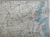Kingdom of Piedmont c. 1850 detailed topographical map Alessandria Genoa Savoy
