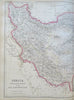 Persia Iran Afghanistan Baluchistan 1860 Weller & Bartholomew large color map