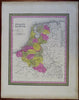 Low Countries Netherlands Belgium Luxembourg 1848 Cowperthwaite Mitchell map
