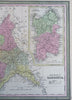 KIngdom of Sardinia Italy Savoy Genoa Milan c. 1850 Cowperthwait Mitchell map