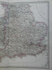 Great Britain United Kingdom 2 Sheets 1862 Stieler detailed large map
