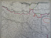 Bengal British Raj India Calcutta Ganges Delta c. 1856-72 Weller map