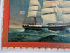 Coleman's Line Schooner Sailing ship c.1890 chromolithographed advertising print