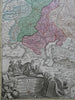 Russian Empire Siberia Kamchatka Ukraine c. 1750 Homann decorative folio map