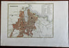 Marseilles France 1835 Mediterranean Sea Military Forts detailed city plan map