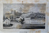 Ballston New York Street Scene 1828 Throop miniature city view print
