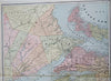 Nova Scotia Halifax Truro 1887-90 Cram scarce large detailed two sheet map