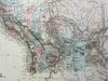 Brazil Bolivia Peru Ecuador 1875 Lowry large detailed scarce map