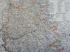 Nassau Homburg Frankfurt Koblenz Wiesbaden Germany 1852 Flemming detailed map