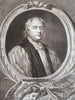 John Tillotson Archbishop of Canterbury 1740 decorative large engraved portrait