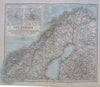 Eastern Europe Scandinavia Russia Poland Ukraine 1889 Petermann HUGE 6 sheet map