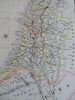 Ancient Egypt Nubia Sinai Holy Land 1822 Brue large detailed map hand color