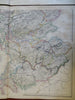 Kingdom of Scotland Edinburgh Glasgow Aberdeen 1860 Blackie two sheet map