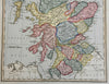 Scotland U.K. 1823 beautiful scarce Ellis map w/ lovely old hand color
