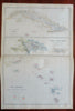 Caribbean Islands Leeward Island Cuba Hispaniola 1860 Bartholomew map