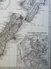New Zealand North & South Island West Australia 1874 Petermann detailed map