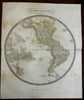Western Hemisphere North America South America New Zealand Hawaii 1829 Hall map