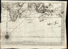 World 1748 by Bellin rare decorative 4 sheet large antique map set