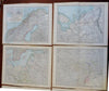Eastern Europe Scandinavia Russia Poland Ukraine 1889 Petermann HUGE 6 sheet map