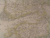 West Russia Baltic States Livonia 1856 Dufour massive antique map old hand color
