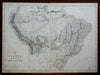 Empire of Brazil Peru Bolivia Ecuador 1863 Lowry two sheet map